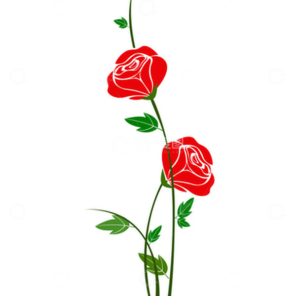 源文件下载【趣麦麦图】妇女节玫瑰植物花朵元素