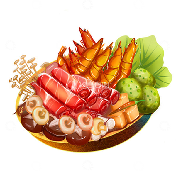 源文件下载【趣麦麦图】-食物火锅插画装饰元素