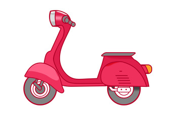 粉红色小摩托外卖车玩具车卡通车