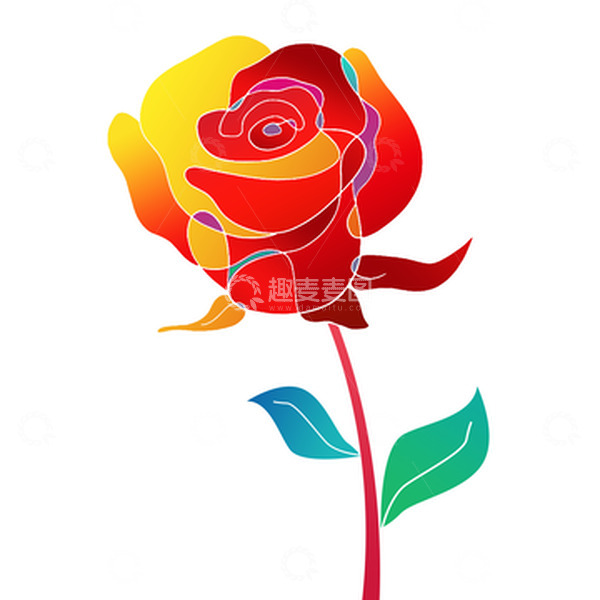 源文件下载【趣麦麦图】女王节花朵植物元素