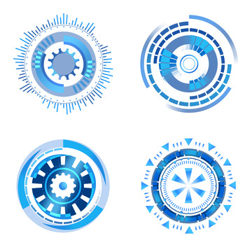 科技圆形齿轮光圈