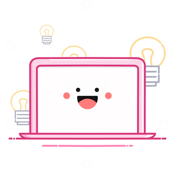 源文件下载【趣麦麦图】MBE插画笔记本电脑