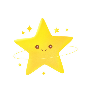 微笑的可爱星星元素