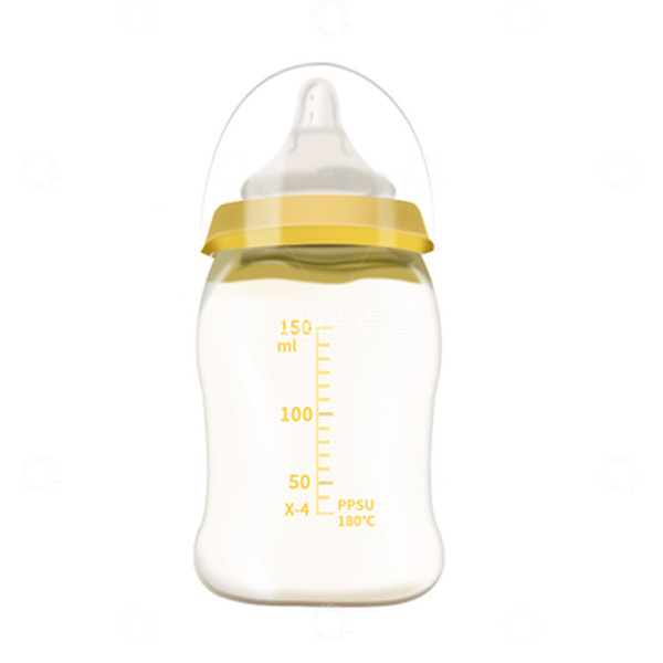 源文件下载【趣麦麦图】黄色盖子奶瓶