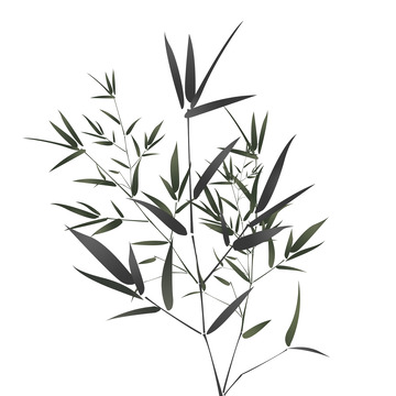 国潮竹叶装饰元素