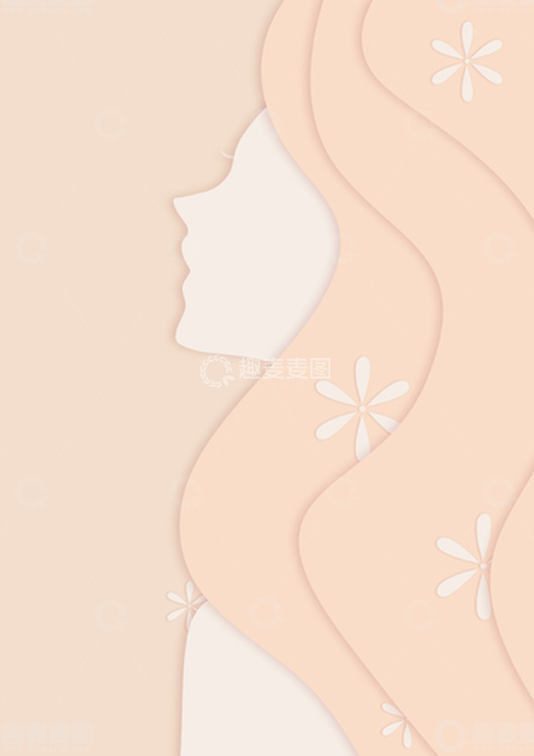 源文件下载【趣麦麦图】妇女节女性剪纸简约