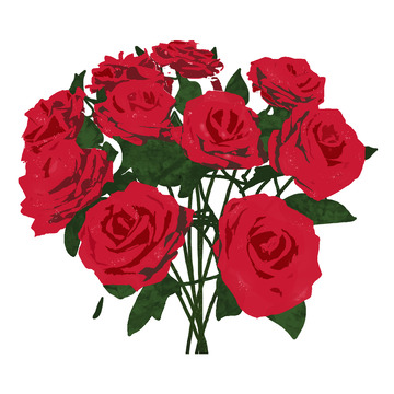 女神节玫瑰花束