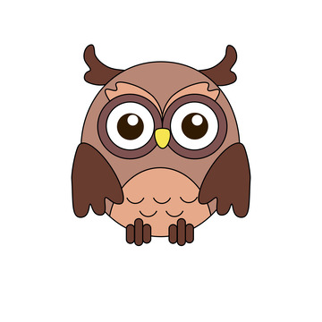 可爱卡通猫头鹰