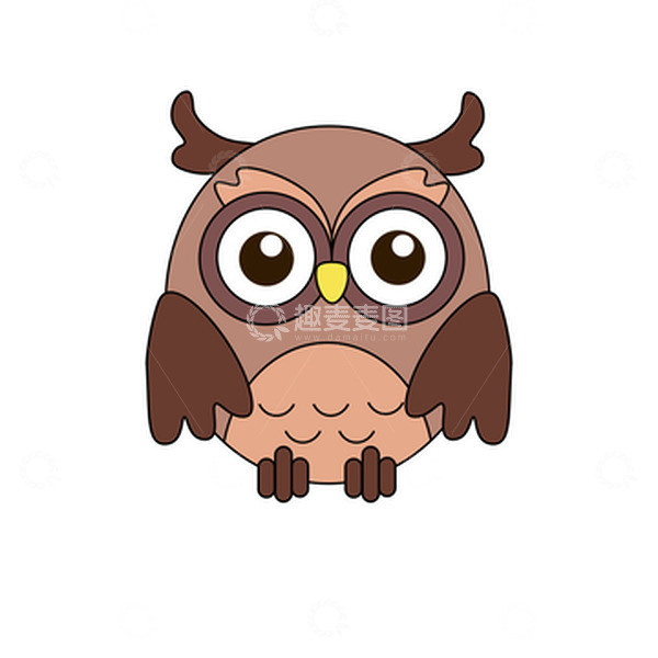 源文件下载【趣麦麦图】可爱卡通猫头鹰