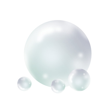 白色珍珠装饰元素