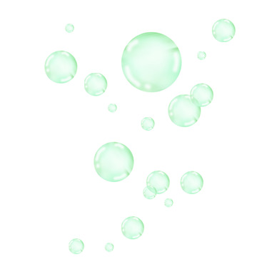 绿色装饰泡泡元素