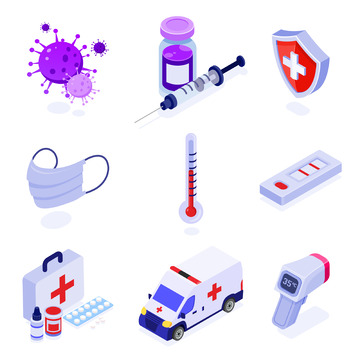 医疗注射针医疗箱体温计盾牌