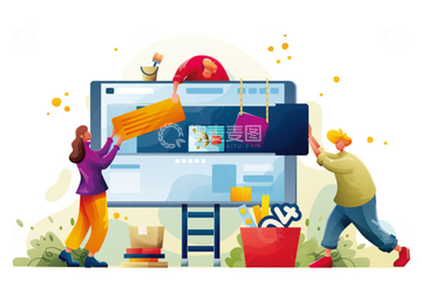 源文件下载【趣麦麦图】扁平购物销售售卖扁平人物矢量