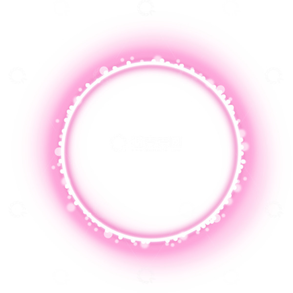源文件下载【趣麦麦图】-38节粉色装饰光圈卡通元素