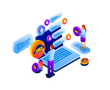 上网对话框人工智能语音聊天科技互联网