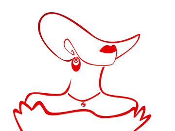 女王节线条装饰元素