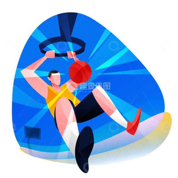 源文件下载【趣麦麦图】-打篮球投篮运动扁平矢量扣篮