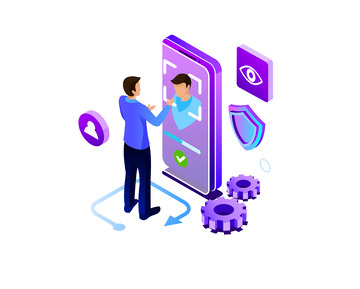 手机科技互联网5G未来人脸识别人工智能