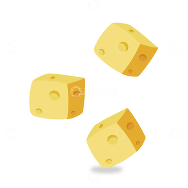 源文件下载【趣麦麦图】黄色手绘芝士块元素素材