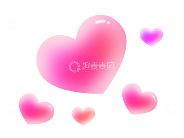 源文件下载【趣麦麦图】38节卡通爱心红心元素