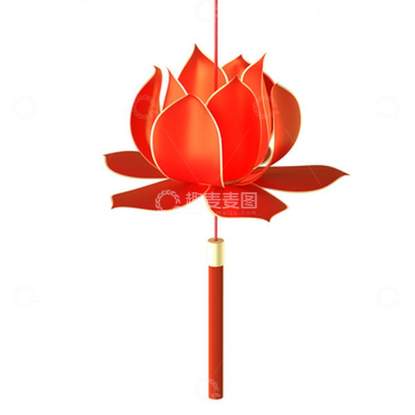 源文件下载【趣麦麦图】莲花花灯节日元宵中秋国庆