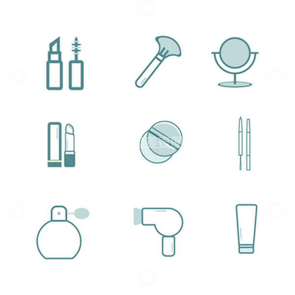 源文件下载【趣麦麦图】女性化妆品icon