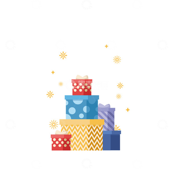 源文件下载【趣麦麦图】礼物盒子绿色多彩元素