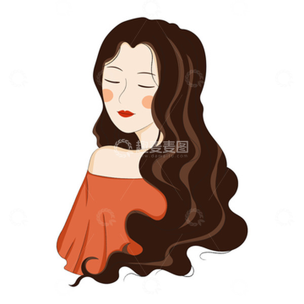 源文件下载【趣麦麦图】妇女节女神节手绘女生插画