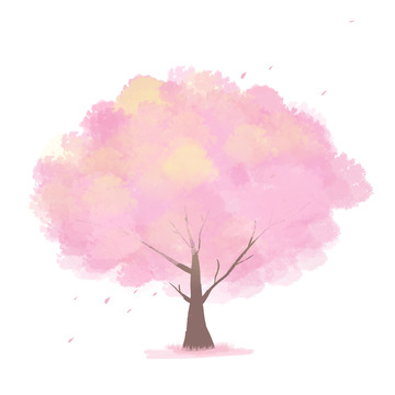 梦幻唯美粉色樱花树超大棵