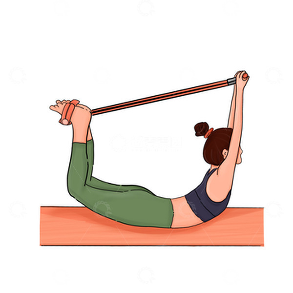 源文件下载【趣麦麦图】拉伸运动女生元素