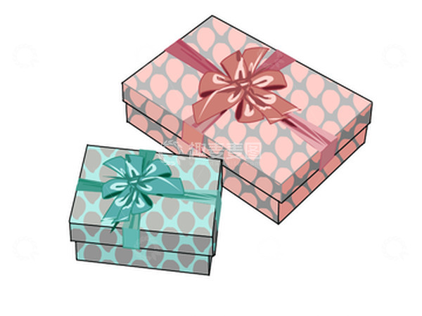 源文件下载【趣麦麦图】精致手绘节日礼品盒