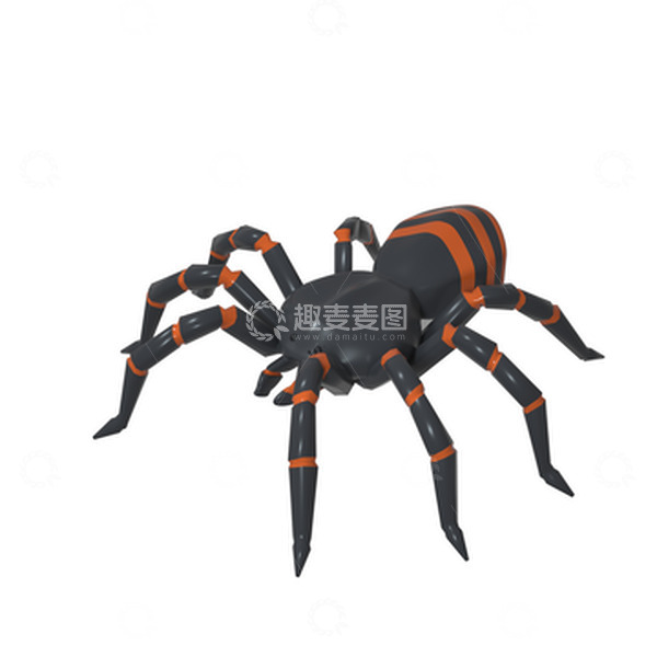 源文件下载【趣麦麦图】3D立体惊蛰昆虫蜘蛛