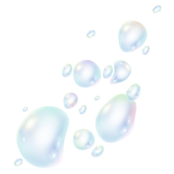 节气水泡水珠漂浮元素
