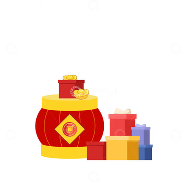 源文件下载【趣麦麦图】礼物盒子鼓元素