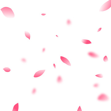 春天浪漫樱花花瓣漂浮元素