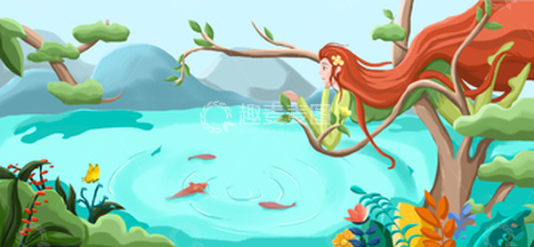 源文件下载【趣麦麦图】春天人物场景手绘banner