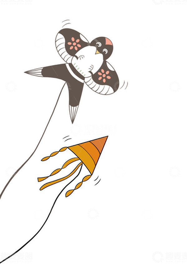 源文件下载【趣麦麦图】春游草地放风筝