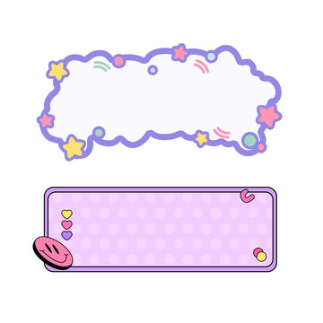 卡通可爱边框标题框文本框