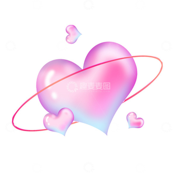 源文件下载【趣麦麦图】女王节赛博朋克爱心元素