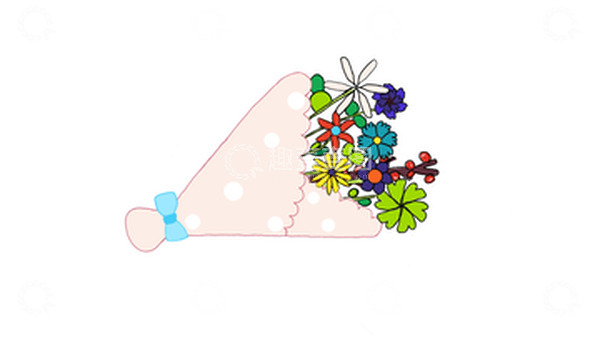 源文件下载【趣麦麦图】小清新花束手绘