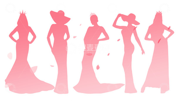 源文件下载【趣麦麦图】38妇女节女神剪影人物元素