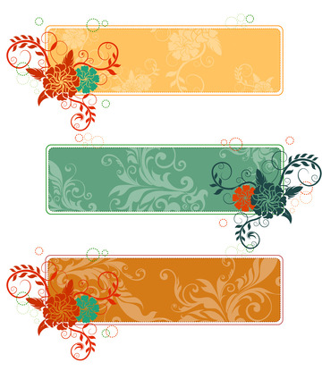 边框剪纸花朵对话框标题框卡通边框扁平边框