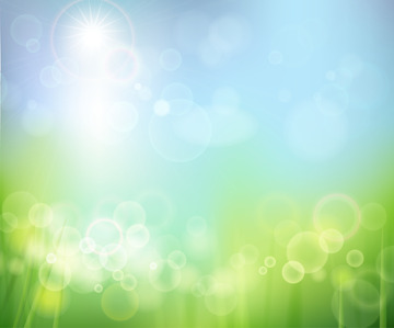 梦幻背景光斑光晕简约矢量背景扁平背景绿色