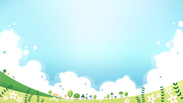 春天卡通背景春分春季春天场景简约背景