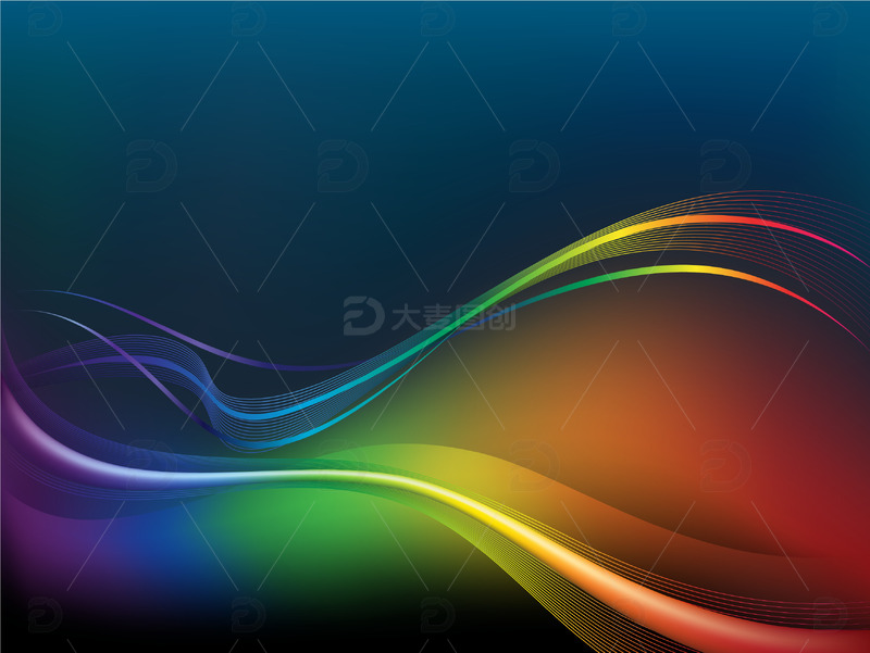 公司企业文化光效曲线宣传画册封面