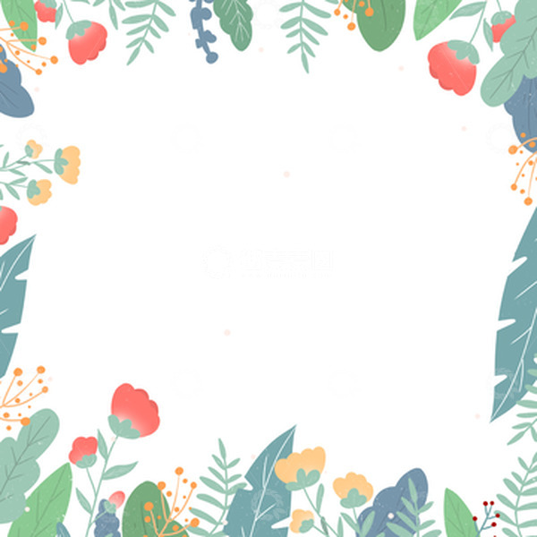 源文件下载【趣麦麦图】-春天手绘扁平花朵