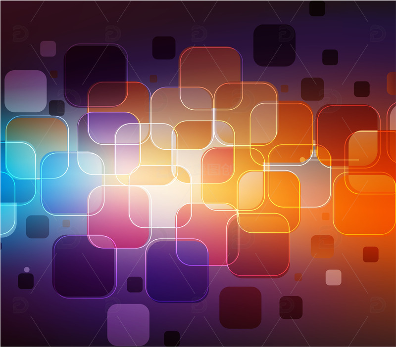 公司企业文化光效立体色块3D科技背景