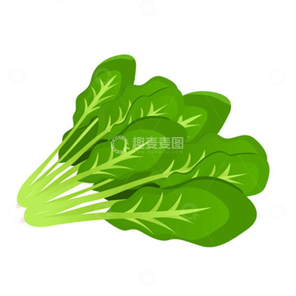 源文件下载【趣麦麦图】-绿色卡通菠菜手绘图