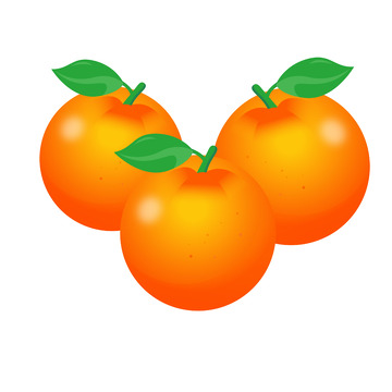 卡通黄色橘子手绘图