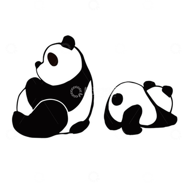 源文件下载【趣麦麦图】圆滚滚熊猫简笔画